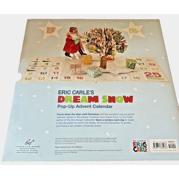 Vintage 2008 Eric Carle's Dream Snow Pop-Up Advent Calendar Interactive‎ Art - Picture 11 of 12